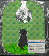 Load image into Gallery viewer, Black Labrador Shamrocks Baby Bib BB6198BIB