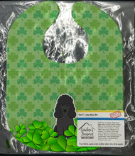 Load image into Gallery viewer, Poodle Black Shamrocks Baby Bib BB6212BIB