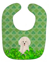 Load image into Gallery viewer, Bichon Frise Shamrocks Baby Bib BB6216BIB