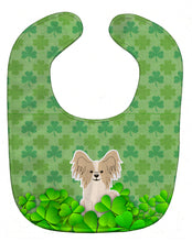 Load image into Gallery viewer, Papillon Sable White Shamrocks Baby Bib BB6218BIB
