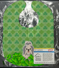 Load image into Gallery viewer, Shih Tzu Silver White Shamrocks Baby Bib BB6226BIB