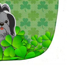 Load image into Gallery viewer, Shih Tzu Black Silver Shamrocks Baby Bib BB6230BIB