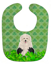 Load image into Gallery viewer, Old English Sheepdog Shamrocks Baby Bib BB6237BIB