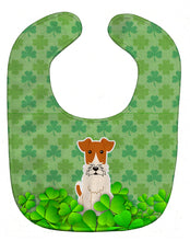 Load image into Gallery viewer, Wire Fox Terrier Shamrocks Baby Bib BB6242BIB