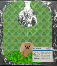 Load image into Gallery viewer, Pekingnese Fawn Sable Shamrocks Baby Bib BB6245BIB