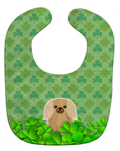 Load image into Gallery viewer, Pekingnese Fawn Sable Shamrocks Baby Bib BB6245BIB