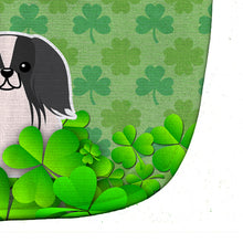 Load image into Gallery viewer, Pekingnese Black White Shamrocks Baby Bib BB6246BIB