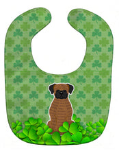 Load image into Gallery viewer, Brindle Boxer Shamrocks Baby Bib BB6258BIB