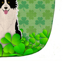 Load image into Gallery viewer, Border Collie Black White Shamrocks Baby Bib BB6259BIB