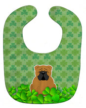 Load image into Gallery viewer, English Bulldog Red Shamrocks Baby Bib BB6263BIB