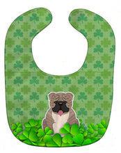 Load image into Gallery viewer, English Bulldog Grey Brindle  Shamrocks Baby Bib BB6267BIB