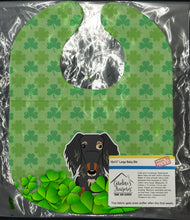Load image into Gallery viewer, Wire Haired Dachshund Dapple Shamrocks Baby Bib BB6269BIB