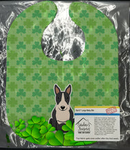 Load image into Gallery viewer, Bull Terrier Black White Shamrocks Baby Bib BB6274BIB