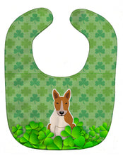 Load image into Gallery viewer, Bull Terrier Red White Shamrocks Baby Bib BB6276BIB