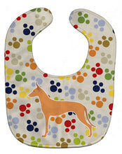 Load image into Gallery viewer, Pharaoh Hound Pawprints Baby Bib BB6293BIB