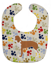 Load image into Gallery viewer, Spanish Hound Pawprints Baby Bib BB6296BIB
