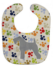 Load image into Gallery viewer, Kerry Blue Terrier Pawprints Baby Bib BB6297BIB