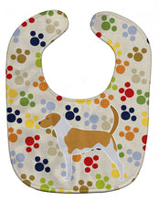 Load image into Gallery viewer, American Foxhound Pawprints Baby Bib BB6303BIB