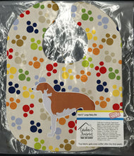 Load image into Gallery viewer, Borzoi Russian Greyhound Pawprints Baby Bib BB6304BIB
