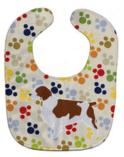 Load image into Gallery viewer, Welsh Springer Spaniel Pawprints Baby Bib BB6305BIB