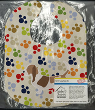Load image into Gallery viewer, Basset Hound Pawprints Baby Bib BB6307BIB