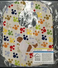 Load image into Gallery viewer, Jack Russell Terrier Pawprints Baby Bib BB6312BIB