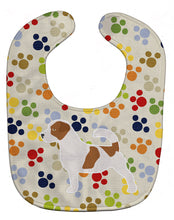 Load image into Gallery viewer, Jack Russell Terrier Pawprints Baby Bib BB6312BIB