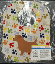 Load image into Gallery viewer, Norfolk Terrier Pawprints Baby Bib BB6314BIB