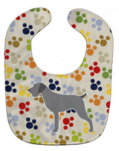 Load image into Gallery viewer, German Wirehaired Pointer Pawprints Baby Bib BB6316BIB