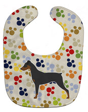 Load image into Gallery viewer, German Pinscher Pawprints Baby Bib BB6318BIB