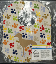 Load image into Gallery viewer, Italian Greyhound Pawprints Baby Bib BB6319BIB