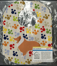 Load image into Gallery viewer, Collie Pawprints Baby Bib BB6321BIB