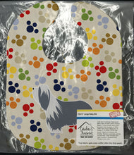 Load image into Gallery viewer, Bearded Collie Pawprints Baby Bib BB6322BIB