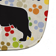 Load image into Gallery viewer, Black Border Collie Pawprints Baby Bib BB6328BIB