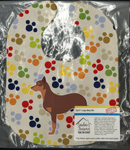 Load image into Gallery viewer, Australian Kelpie Dog Pawprints Baby Bib BB6334BIB