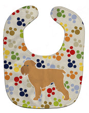 Load image into Gallery viewer, Brussels Griffon Pawprints Baby Bib BB6345BIB