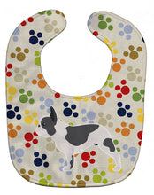 Load image into Gallery viewer, French Bulldog Pawprints Baby Bib BB6346BIB