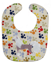 Load image into Gallery viewer, Chinese Crested Pawprints Baby Bib BB6348BIB