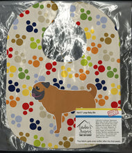 Load image into Gallery viewer, Pug Pawprints Baby Bib BB6352BIB