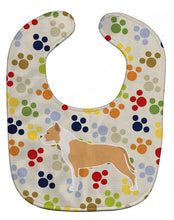 Load image into Gallery viewer, Staffordshire Bull Terrier Pawprints Baby Bib BB6359BIB