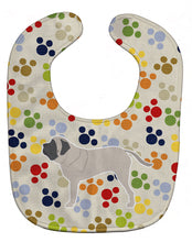 Load image into Gallery viewer, English Mastiff Pawprints Baby Bib BB6361BIB
