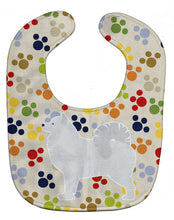 Load image into Gallery viewer, Samoyed Pawprints Baby Bib BB6364BIB