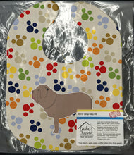 Load image into Gallery viewer, Neapolitan Mastiff Pawprints Baby Bib BB6370BIB