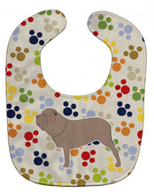 Load image into Gallery viewer, Neapolitan Mastiff Pawprints Baby Bib BB6370BIB