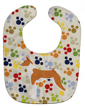 Load image into Gallery viewer, Basenji Pawprints Baby Bib BB6379BIB
