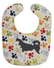 Load image into Gallery viewer, Siberian Husky Pawprints Baby Bib BB6385BIB