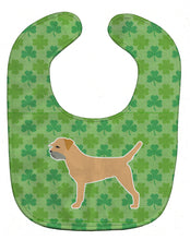 Load image into Gallery viewer, Border Terrier Shamrocks  Baby Bib BB6394BIB