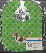 Load image into Gallery viewer, Basset Hound Shamrocks  Baby Bib BB6407BIB