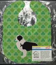 Load image into Gallery viewer, Black Border Collie Shamrocks  Baby Bib BB6428BIB