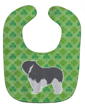 Load image into Gallery viewer, Polish Lowland Sheepdog Dog Shamrocks  Baby Bib BB6437BIB